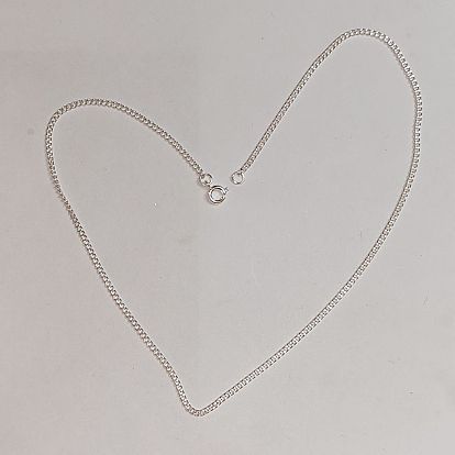 Iron Curb Chain Necklace with Brass Clasps for Women