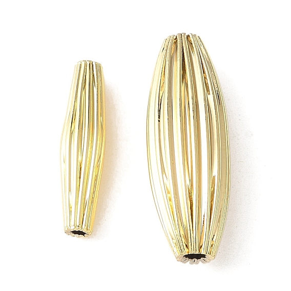 Латунные бусины, стойки покрытие, без свинца и без кадмия, овальные