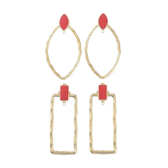 304 фурнитура для серег с эмалью из нержавеющей стали., с петлей