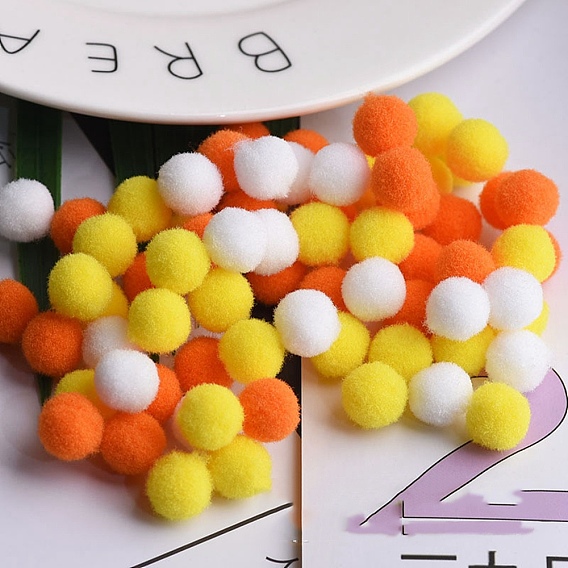 DIY Doll Craft Polyester High-elastic Pom Pom Ball, Round