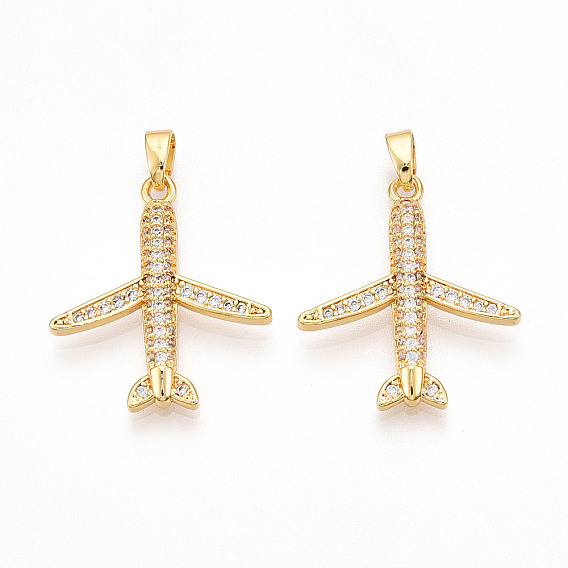 Латунные микро проложить кубического циркония подвески, без кадмия и без свинца, прелести самолета
