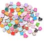 UV Plating Acrylic Enamel European Beads, Large Hole Beads, Mixed Shapes