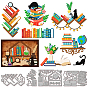 Тема книжной полки трафареты для резки углеродистой стали, для diy scrapbooking, Фотоальбом, декоративная бумага для тиснения, форма для поздравительных открыток