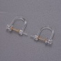 Plastic Clip-on Earring Findings, with Stainless Steel Findings