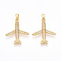Латунные микро проложить кубического циркония подвески, без кадмия и без свинца, прелести самолета