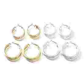 Серьги-кольца из латуни для женщин