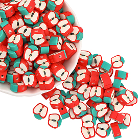 350 бусины из полимерной глины ручной работы., ломтик яблока