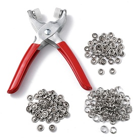 Press Button Snap Fastener Steel Punch Pliers, with Plastic Handles & Metal Eyelet Grommets