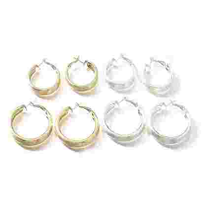 Серьги-кольца из латуни для женщин