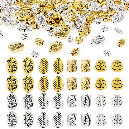 120 шт 8 стили бусины из сплава в тибетском стиле, лист