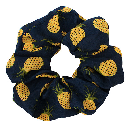 Pineapple Fabric Hair Tie for Women's Office Look - Elastic Headband Accessory