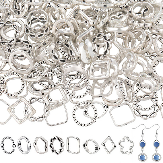 160 шт. 8 стили тибетского стиля оправа из бисера из сплава, разнообразные