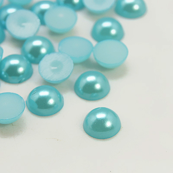 Acrylic Cabochons, Imitated Pearl, Half Round