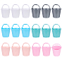 18Pcs 6 Colors Bucket Plastic Miniature Ornaments, Micro Landscape Home Dollhouse Accessories, Pretending Prop Decorations
