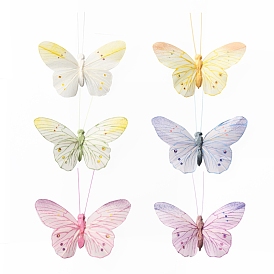Имитация бабочки из перьев для украшения вечеринки