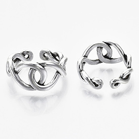 Men's Zinc Alloy Cuff Finger Rings, Open Rings, Cadmium Free & Lead Free
