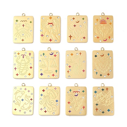 304 из нержавеющей стали стразы подвески, созвездия тема, золотые