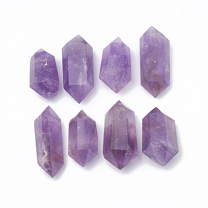 Décorations pour la maison pointues en améthyste naturelle, décoration d'affichage, baguettes de pierre de guérison, pour les décos de thérapie de méditation reiki chakra, prisme hexagonal