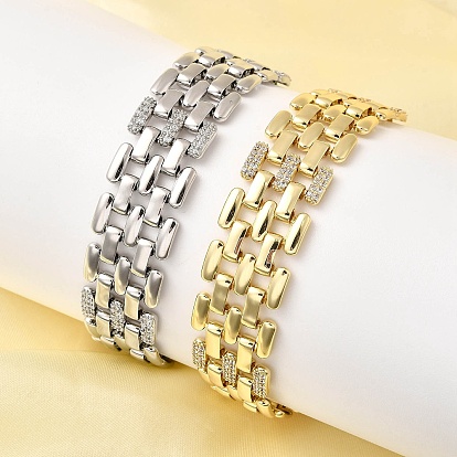 Браслеты-цепочки для часов из латуни для мужчин и женщин, с кубического циркония, долговечный, без кадмия и без свинца, стойки покрытие