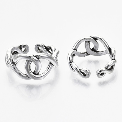 Men's Zinc Alloy Cuff Finger Rings, Open Rings, Cadmium Free & Lead Free