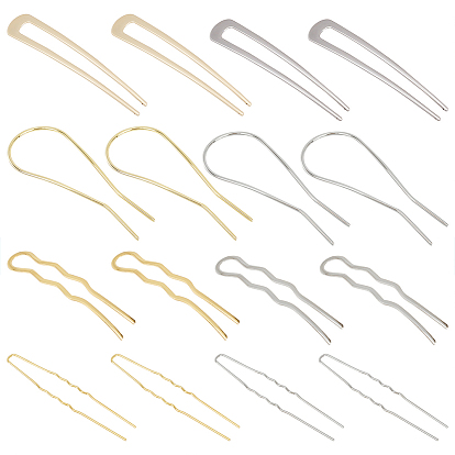 16шт 8 стильные железные и сплавные шпильки для волос зажимы и вилки для волос, для тонких густых волос