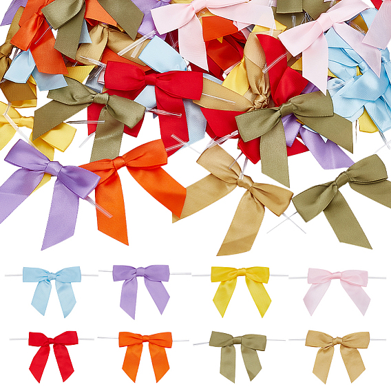 80 шт. 8 стили полиэстеровый бант для украшения подарочной упаковки