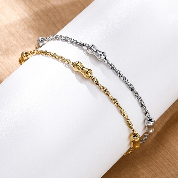 304 женские браслеты-цепочки из нержавеющей стали, арахис