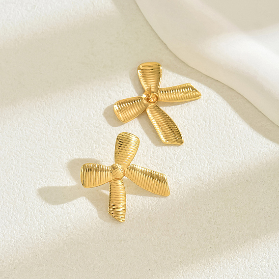 Винтажные 201 серьги-бабочки из нержавеющей стали для женщин