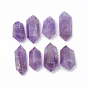 Natural Amethyst Pointed Home Decorations, Display Decoration, Healing Stone Wands, for Reiki Chakra Meditation Therapy Decos, Hexagonal Prism