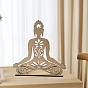 Hollow Wooden Candle Holder, for Home Decoration, Yoga/Hamsa Hand