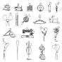 80 pcs 20 styles pendentifs en alliage de style tibétain, breloques pour outils de couture