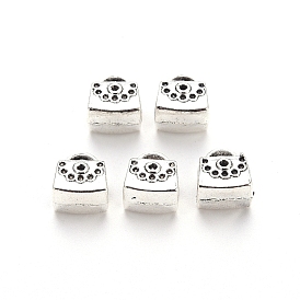 Тибетский стиль сплава европейские шарики горный хрусталь настройки, бусины с большим отверстием, без кадмия и без свинца, мешок руки