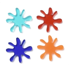 Translucent Acrylic Cabochons, for DIY Earring Accessories, Flower
