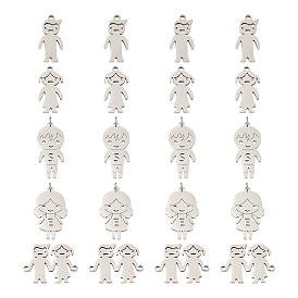 20 шт. 5 стиль 304 подвески и соединительные элементы из нержавеющей стали, лазерная резка, человек