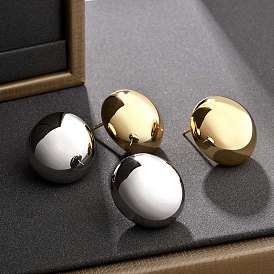 Латунь серьги, овальные