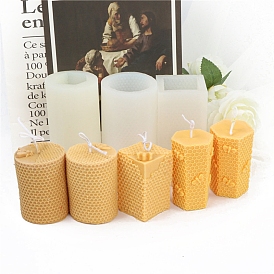 DIY Candle Silicone Molds, Food Grade Silicone, Decoration Making, for Candle Making, White