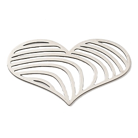 201 Stainless Steel Cabochons, Heart