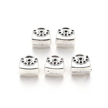 Тибетский стиль сплава европейские шарики горный хрусталь настройки, бусины с большим отверстием, без кадмия и без свинца, мешок руки