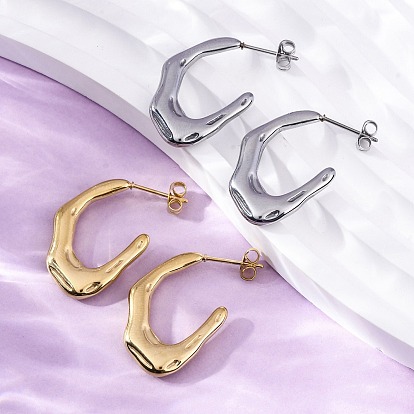 304 из нержавеющей стали серьги, вакуумное покрытие pvd, U-образный