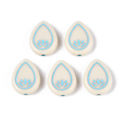 Окрашенные непрозрачные акриловые бусины, слеза