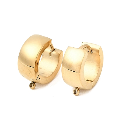 304 серьги с обручем из нержавеющей стали, ионное покрытие (ip), с петлей