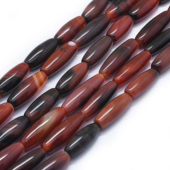 Натуральный красный агат бисер нитей, окрашенная и подогревом, рис