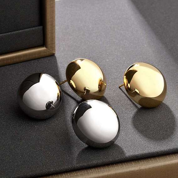 Латунь серьги, овальные