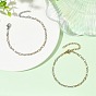 2Pcs 2 Colors 304 Stainless Steel Figaro Chains Bracelet Sets