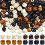 200шт 4 цвета окрашенные бусины из натурального клена, баррель, без свинца