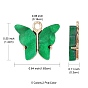10Pcs 5 Colors Alloy Acrylic Pendants, Butterfly, Light Gold