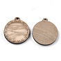 Wooden Pendant Cabochon Settings, Pendant Base, Flat Round