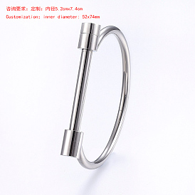 304 Stainless Steel Bar Bangles for Women