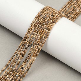 Естественного изображения яшмы бисер нитей, граненые, круглые