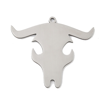201 подвески из нержавеющей стали, лазерная резка, оберег на голову крупного рогатого скота, анти-тускнение